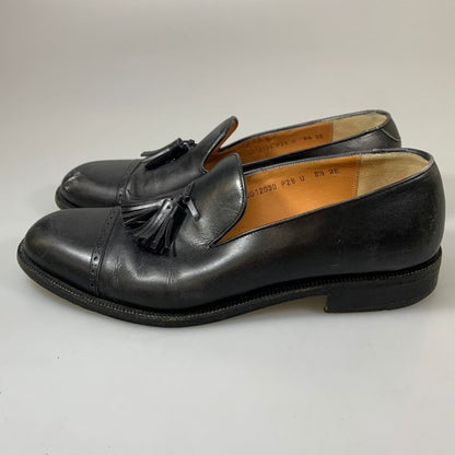 フェラガモ タッセルローファー UG12030 パンチドキャップトゥ カーフ ブラック サイズUK8.5 2E メンズ Salvatore Ferragamo 約27.5cm【AFC6】