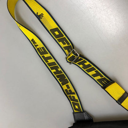 オフホワイト ショルダーバッグ  ナイロン ファスナー メンズ ブラック×イエロー  Off White【AFE6】