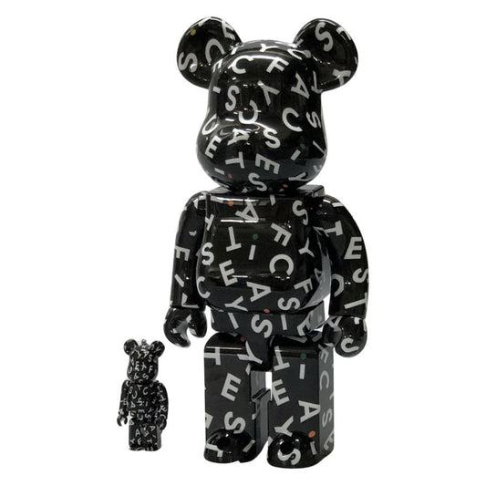 ベアブリック × ケースティファイ メディコムトイ ブラック BE@RBRICK × CASETiFY 10th Anniversary【AFI19】【中古】