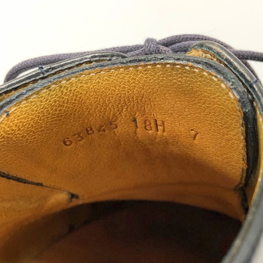 パラブーツ レザーシューズ シャンボード Uチップ カーフ ブラック メンズ サイズUK7 Paraboot CHAMBORD ビジネスシューズ 約25.5cm【LA】【中古】