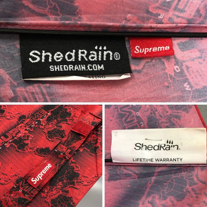 シュプリーム 18SS 折りたたみ傘 ShedRain World Famous Umbrella  ユニセックス レッド Supreme【AFI22】【中古】