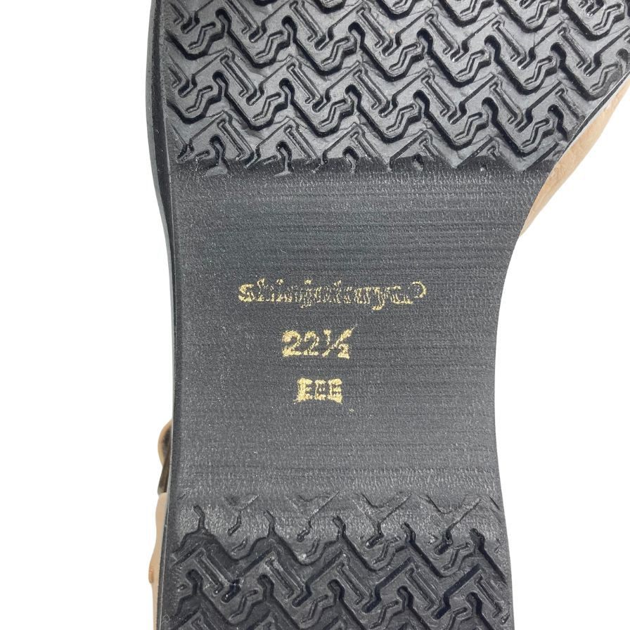 新宿屋 パンプス オーストリッチ 2040ｰ885 22.5cm レディース ベージュ shinjukuya 約22.5cm【7-13】
