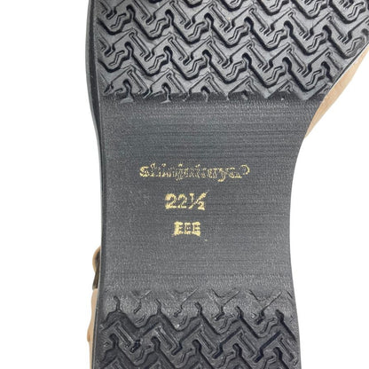 新宿屋 パンプス オーストリッチ 2040ｰ885 22.5cm レディース ベージュ shinjukuya 約22.5cm【7-13】