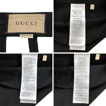 グッチ 2022 コレクション セパレート パンツ レディース サイズ38 ブラック  GUCCI 【AFB40】
