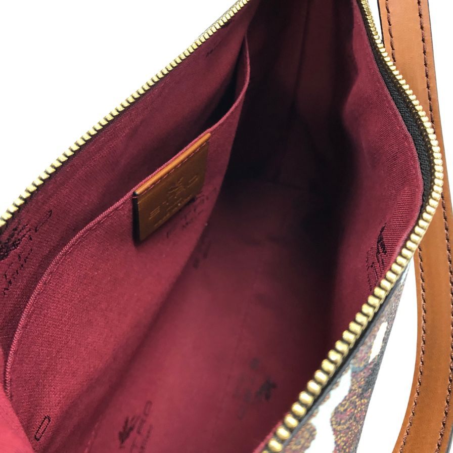 エトロ ワンショルダーバッグ ペイズリー調 レザー ブラウン系 ETRO【AFE11】