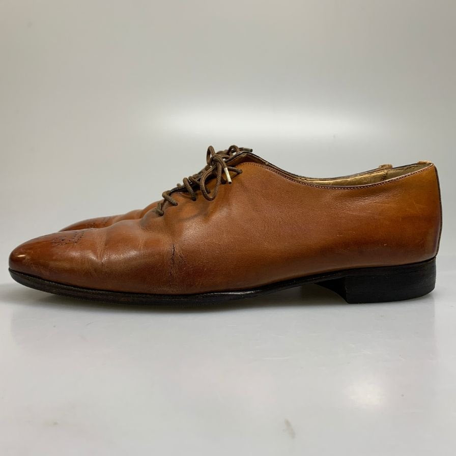 ロブス レースアップシューズ メダリオン ブラウン サイズ6 LOBB'S 約25.0cm【AFC43】
