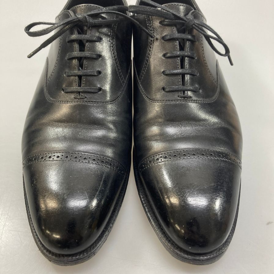 ジョンロブ レザーシューズ フィリップ2 パンチドキャップトゥ カーフ 7000ラスト ブラック メンズ サイズUK6E JOHN LOBB Philip II ビジネスシューズ 約25.0cm【LA】【中古】