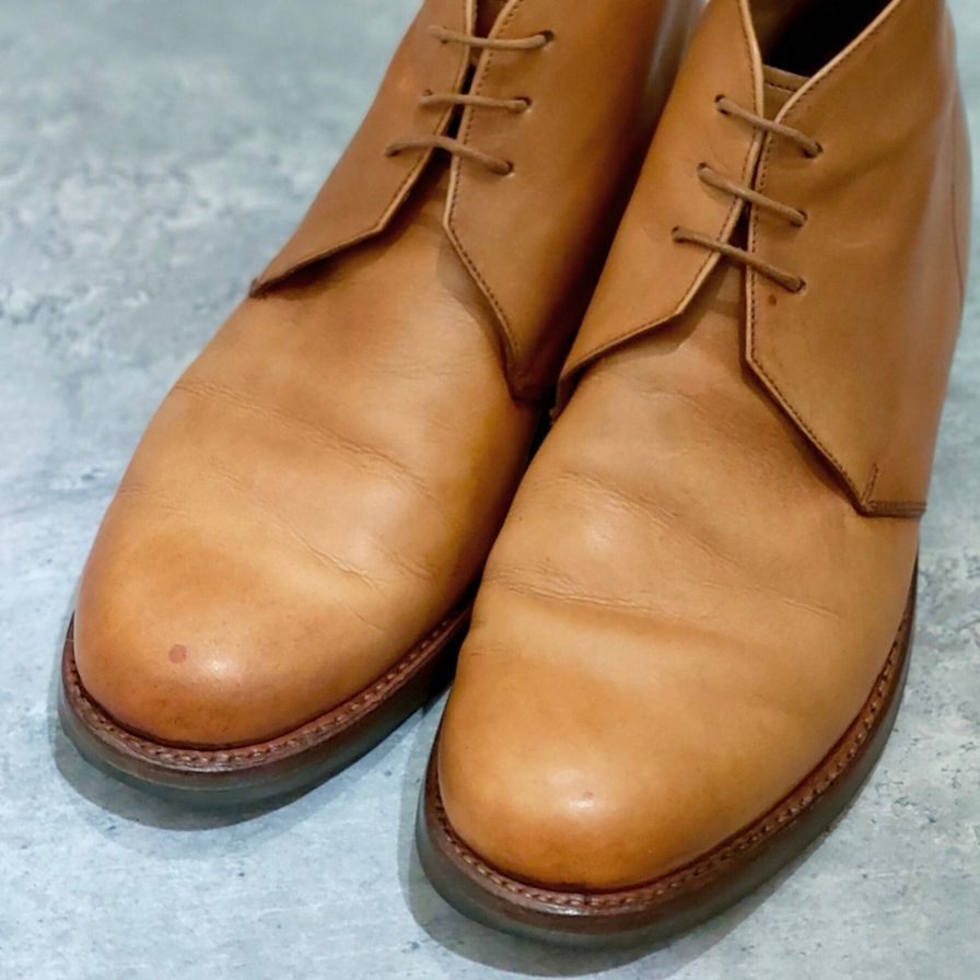 グレンソン チャッカブーツ ウェンデル カーフ ライトブラウン サイズUK7.5G GRENSON ブーツ 約25.5cm【LA】【中古】