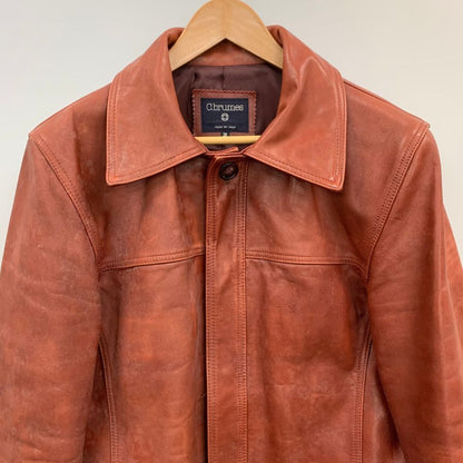 中古◆シーブリュームス ジャケット レザー 牛革 メンズ ボルドー サイズ38 C.brumes 【AFG1】