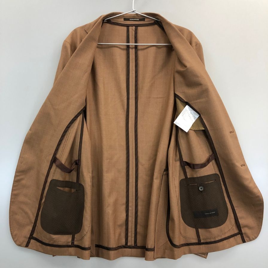 極美品◆タリアトーレ テーラードジャケット ダカール 2B メンズ サイズ50 ベージュ TAGLIATORE 【AFB7】