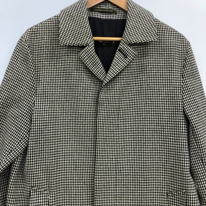 美品◆マッキントッシュ  ダンケルド バルカラーコート ウール レーヨン  バルカラーコート ハウンドトゥース柄 グレー系 サイズ38  mackintosh 【AFB42】