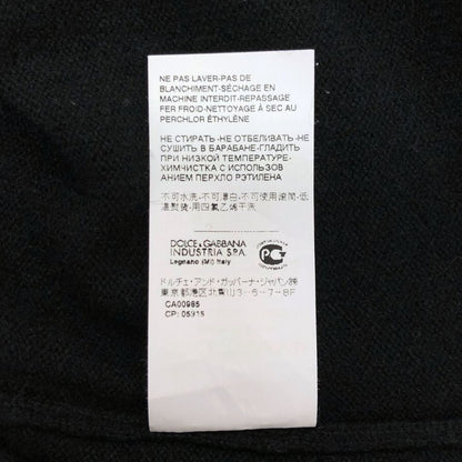極美品◆ドルチェ&ガッバーナ ベスト レースあしらい カシミア レディース サイズS ブラック DOLCE&GABBANA 【AFB28】