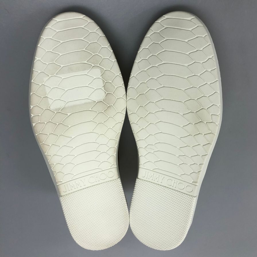 ジミーチュウ スリッポン スニーカー イエロー エンボス サイズ41 メンズ JIMMY CHOO 約26.0cm【AFD4】