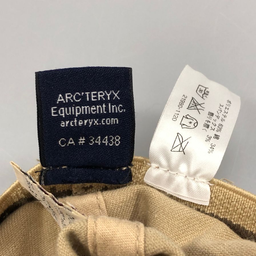 アークテリクス ロゴキャップ コットン FLEXFIT  サイズL ベージュ ARC'TERYX【AFB50】【中古】