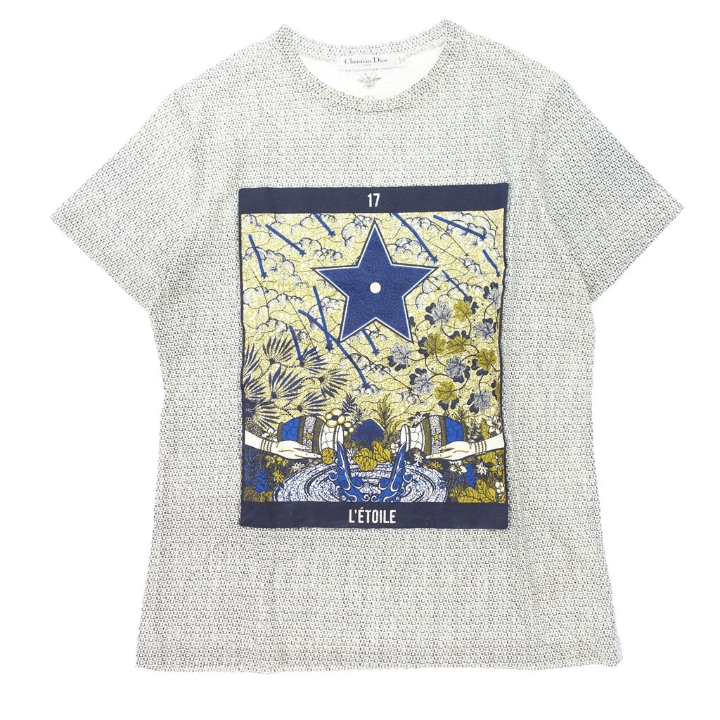 Good Condition ◆ Christian Dior Short Sleeve T-shirt FANTAISIE TAROT LETOILE Women's All Over Pattern Size M 013T03WJ437 Christian Dior [AFB17] 