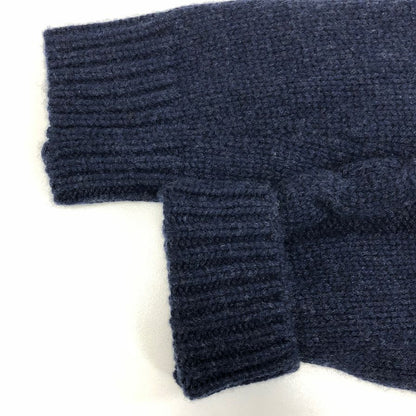 美品◆セッテフィーリカシミア ウールカシミヤショール ユニセックス サイズ 44 ネイビー Settefili Cashmere 【AFB10】