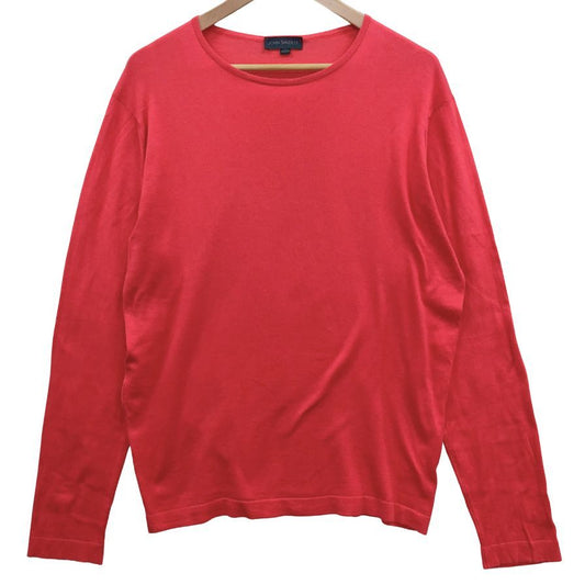 美品◆ジョンスメドレー シーアイランド コットン ニットセーター Mサイズ レッド  JOHN SMEDLEY 【AFB1】