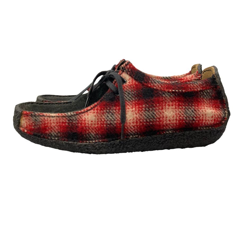 クラークス ナタリー チェック柄 メンズ サイズ6.5G レッド Clarks