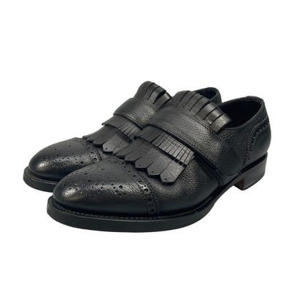 サントーニ レザーシューズ 16264 シングルモンク ブラック サイズUK6.5  Santoni 約25.5cm【AFC16】