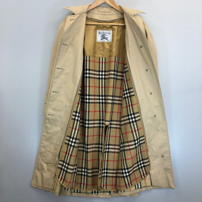 美品◆バーバリーズ ステンカラー コート ライナー付 コットン ベージュ サイズS   BURBERRYS 【AFA7】