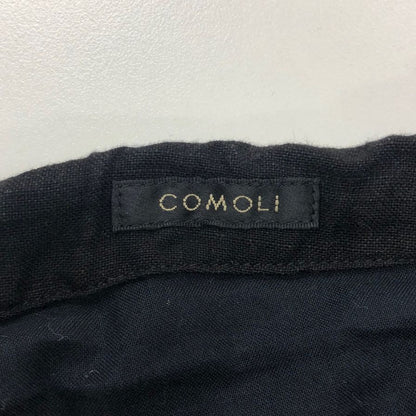 コモリ 19SS ヴィスコースリネン ドローストリングパンツ P01-03007 メンズ サイズ1 ブラック COMOLI 【AFB16】