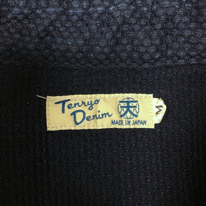 極美品◆天領デニム 長袖シャツ 藍染 メンズ サイズM ブルー TENRYO DENIM 【AFB48】