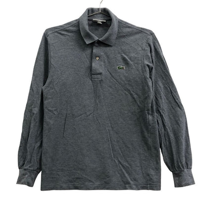 美品◆ラコステ ポロシャツ ロングスリーブ メンズ グレー系 サイズ2 CLASSIC FIT LACOSTE 【AFB9】