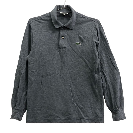 美品◆ラコステ ポロシャツ ロングスリーブ メンズ グレー系 サイズ2 CLASSIC FIT LACOSTE 【AFB9】
