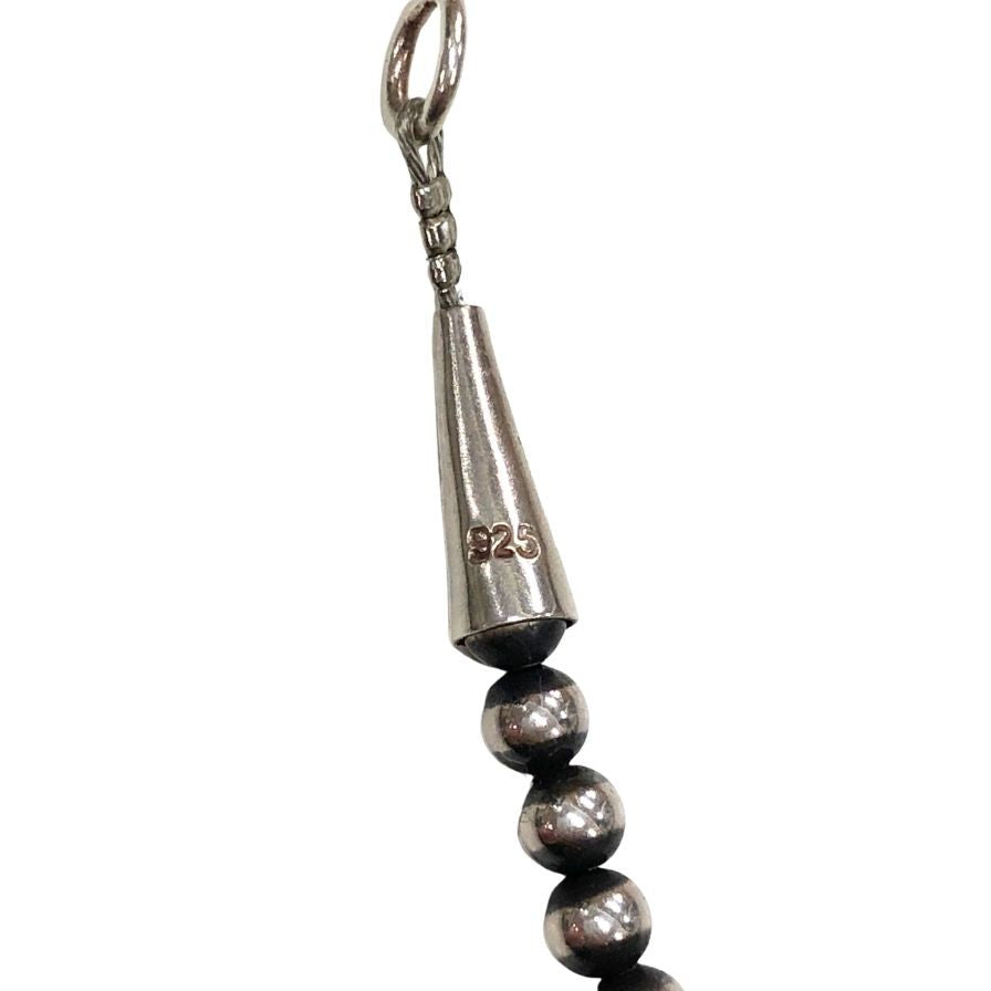 インディアンジュエリー ネックレス ナバホパール シルバー925 約50cm シルバー系 メンズ Indian jewelry【AFI13】