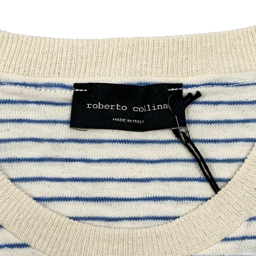 未使用◆ロベルトコリーナ クルーネックロングTシャツ ブルーグラデ メンズ 46サイズ Roberto Collina 【AFB23】