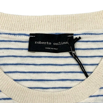 未使用◆ロベルトコリーナ クルーネックロングTシャツ ブルーグラデ メンズ 46サイズ Roberto Collina 【AFB23】