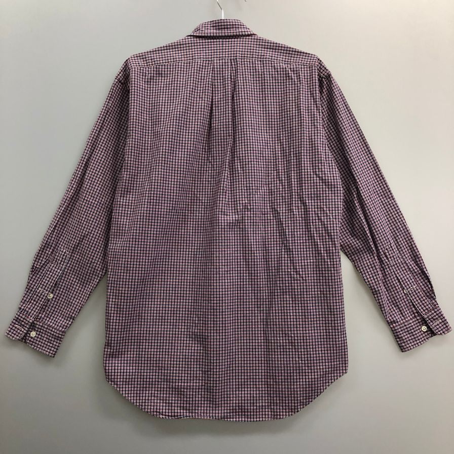 美品◆ラルフローレン ボタンダウンシャツ 90 オールド BLAKE チェック ボルドー系 メンズ サイズS Ralph Lauren 【AFB40】