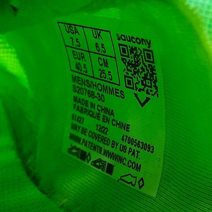 サッカニー スニーカー エンドルフィン エリート  ライムグリーン メンズ サイズ25.5cm saucony 約25.5cm【AFD6】