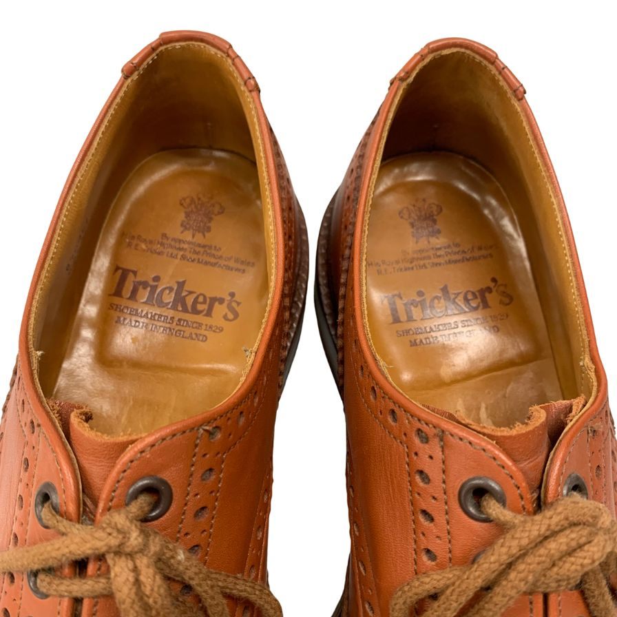 トリッカーズ レザーシューズ カントリー ウイングチップ バートン M5633 メンズ サイズ9.5 ブラウン Tricker’s BOURTON ビジネスシューズ 約28.0cm【LA】【中古】