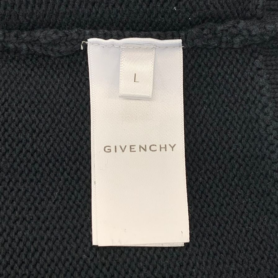 美品◆ジバンシィ セーター 現行 ロゴ4G ブラック サイズL メンズ GIVENCHY 【AFB33】