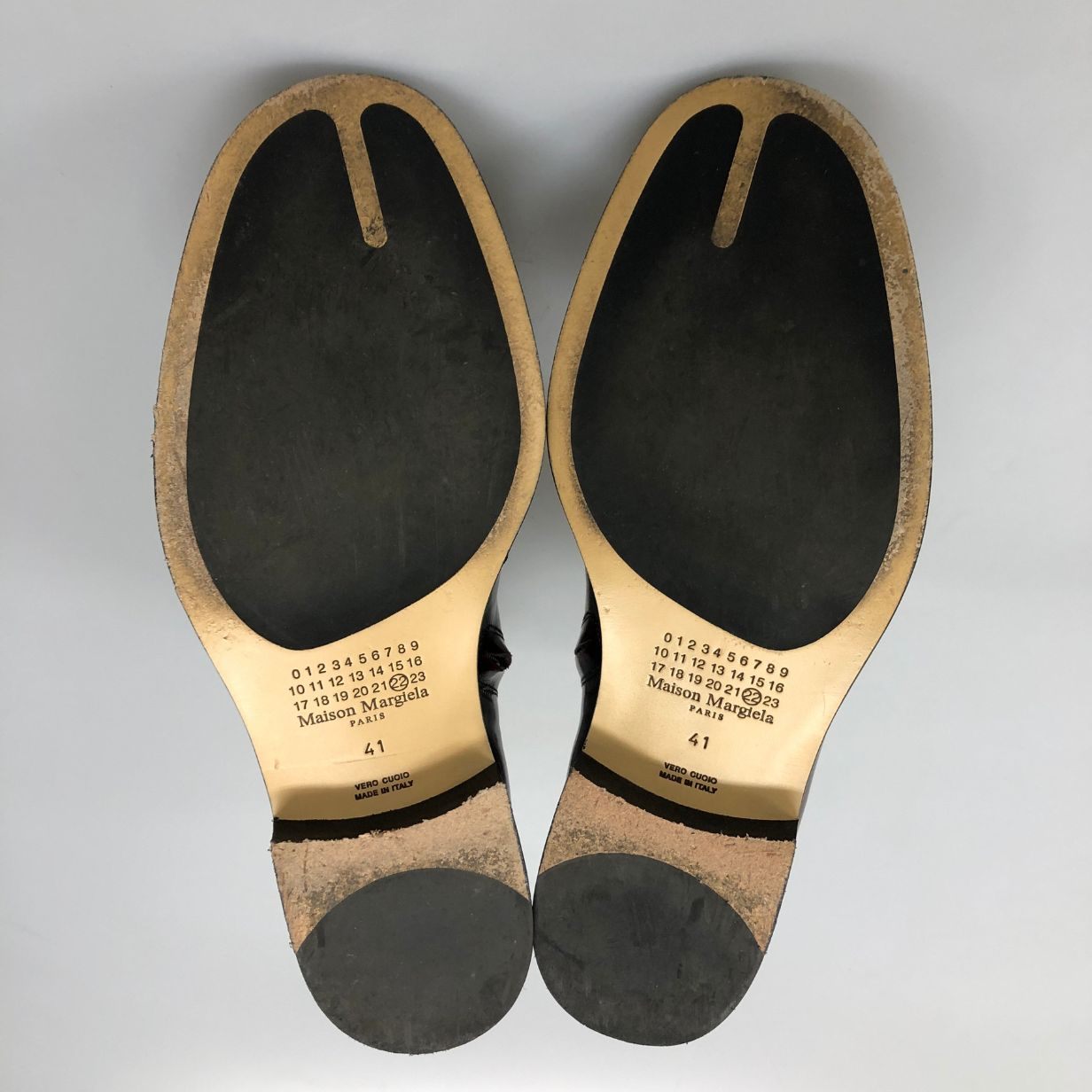 メゾンマルジェラ ブーツ サイドジップ カーフ サイズ41 バーガンディ メンズ Maison Margiela 約26.0cm【AFC41】