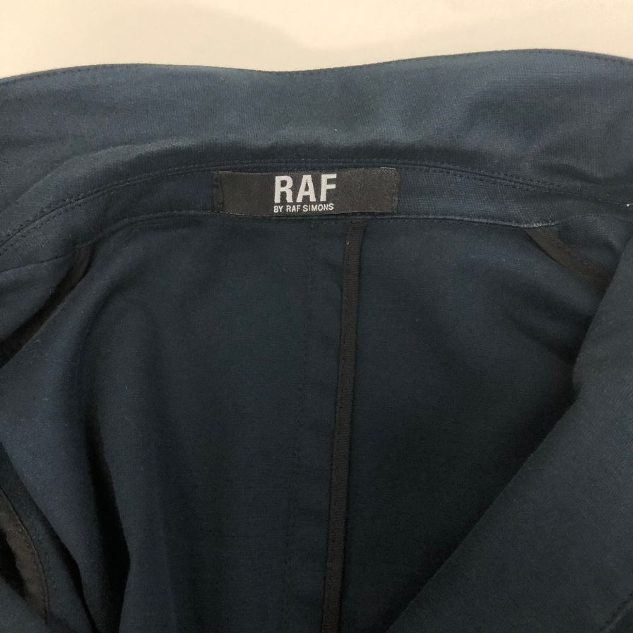 美品◆ラフシモンズ 3つボタン 3Bジャケット コットン メンズ ネイビー サイズ50 RAF SIMONS 【AFA15】