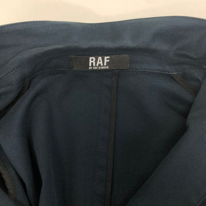 美品◆ラフシモンズ 3つボタン 3Bジャケット コットン メンズ ネイビー サイズ50 RAF SIMONS 【AFA15】