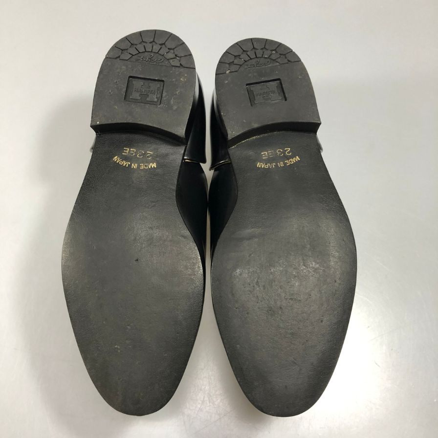 ハルタ スポックシューズ レザー スリッポン 850 ブラック サイズ23 レディース HARUTA Spock 約23.0cm【AFD15-2】