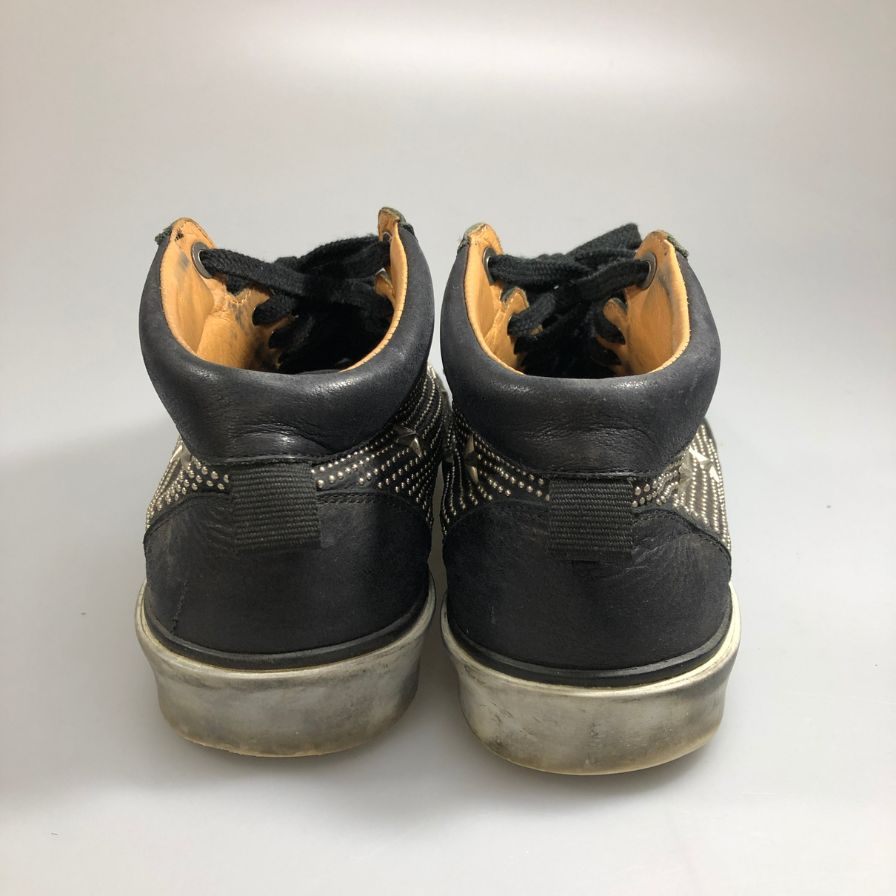 ジミー チュウ ハイカット スター スニーカーメンズ サイズ 43 ブラック  jimmy choo 約28.0cm【AFC47】