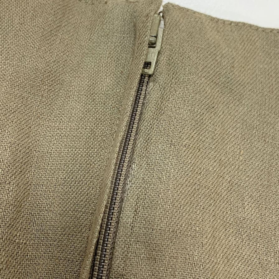 マックスマーラ オールインワン つなぎ オーバーオール リネン混 サイズ38 カーキ系 レディース MaxMara 【AFB46】