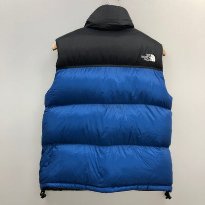 中古◆ノースフェイス ND91309 ヌプシ ダウンベスト メンズ サイズS ブルー ブラック THE NORTH FACE 【AFA22】