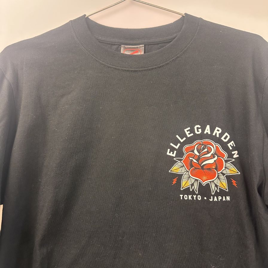 新品同様◆エルレガーデン オフィシャル ロングスリーブTシャツ 柄 ブラック サイズM ELLEGARDEN 【AFB3】