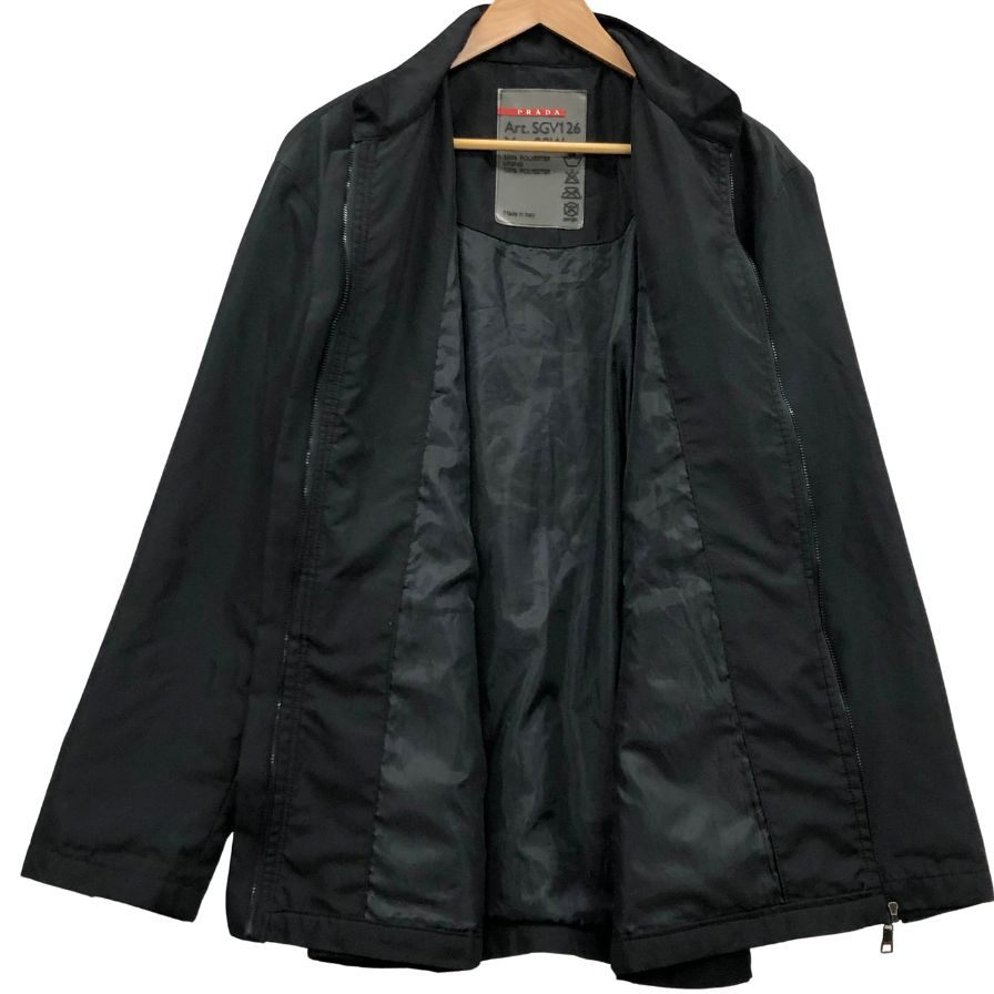 美品◆プラダ 09AW ナイロンジャケット ブラック メンズ サイズXL SGV126 PRADA 【AFB20】