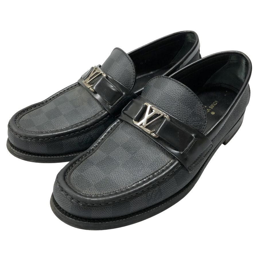 ルイヴィトン ローファー1A4OLB メジャーライン ダミエ ブラック サイズ5 レディース LOUIS VUITTON 約24.0cm【AFC5】