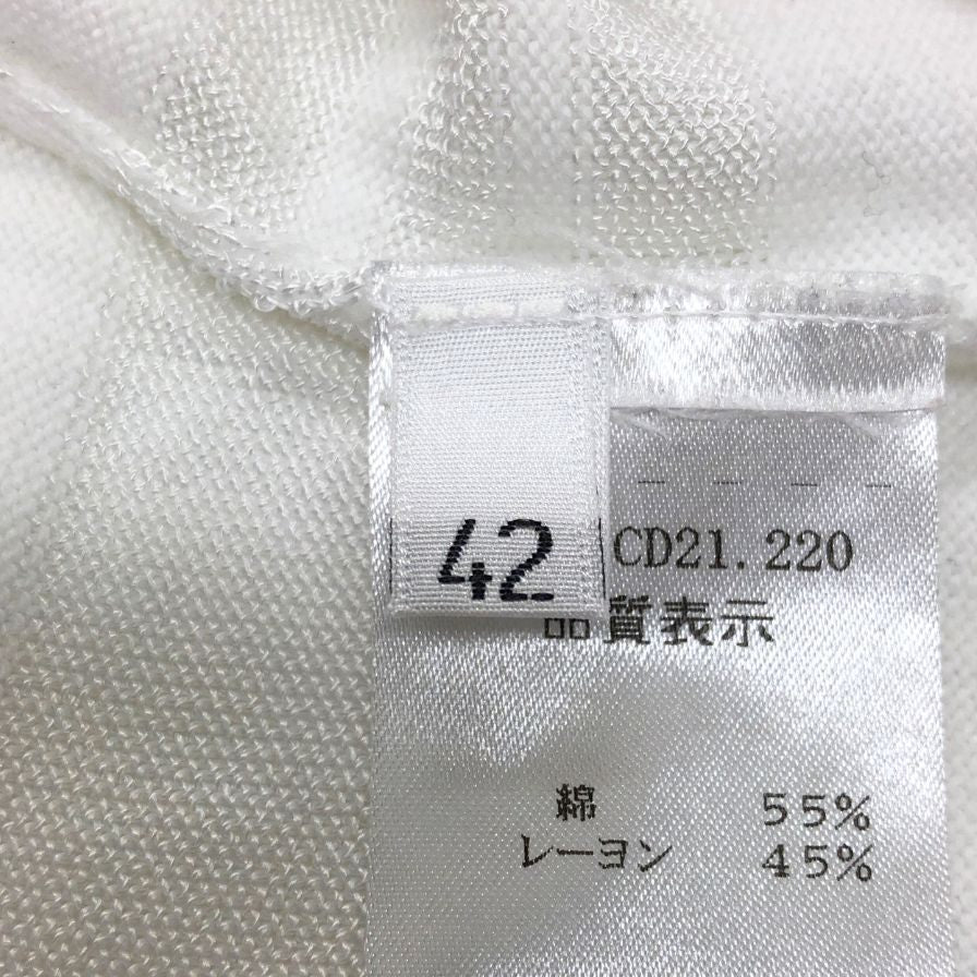 極美品◆クルチアーニ クルーネックニット ボーダー レディース サイズ42 cruciani 【AFB27】