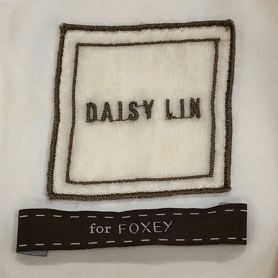 中古◆デイジーリン フォー フォクシー  ワンピース  裾リボンあしらい 32456 レディース サイズ 38 ベージュ DAISY LIN for FOXEY 【AFB44】