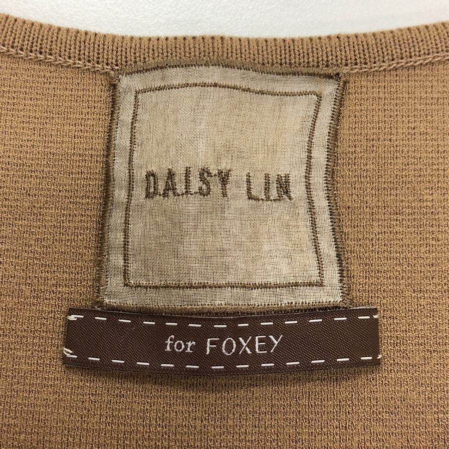 中古◆デイジーリン フォー フォクシー ノースリーブニットワンピース 31241 レディース サイズ38 ブラウン DAISY LIN for FOXEY 【AFB23】