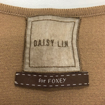 中古◆デイジーリン フォー フォクシー ノースリーブニットワンピース 31241 レディース サイズ38 ブラウン DAISY LIN for FOXEY 【AFB23】