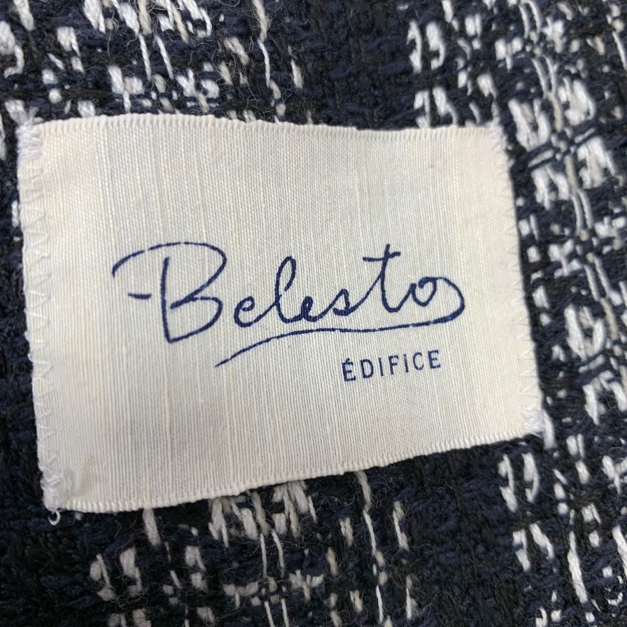 中古◆エディフィス べレスト ツイードジャケット メンズ ブラック系 サイズ48 EDIFICE Belesto 【AFA23】